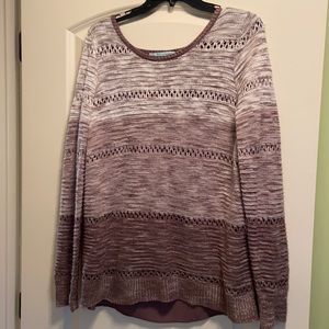 Sweater with open back and lining